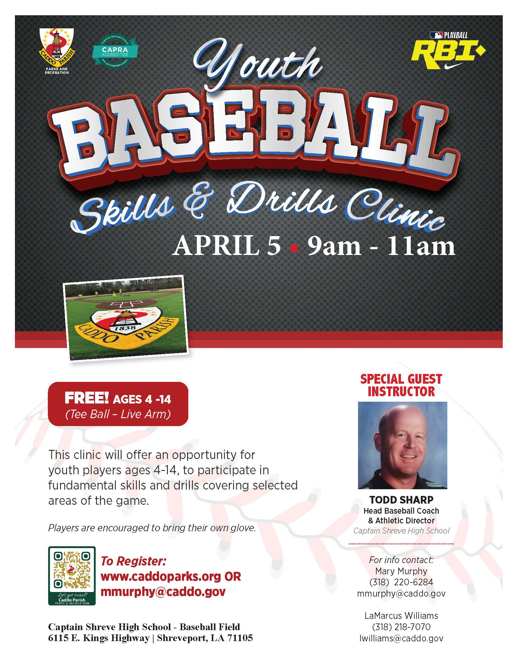Featured image for “Youth Baseball Skills & Drills Clinic”
